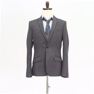 Original Penguin 36R Gray Solid 2-Button Sport Coat Blazer Jacket O165